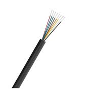 Cable de Audio for Altavoz 5m, 2/3/4/5/6/7/8 Conductor, eléctrico Redondo Flexible for automóvil, for Altavoces Ligeros(8 Core-Black 5m,24 AWG)