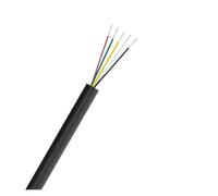 Cable de Audio for Altavoz 5m, 2/3/4/5/6/7/8 Conductor, eléctrico Redondo Flexible for automóvil, for Altavoces Ligeros(5 Core-Black 5m,28 AWG)