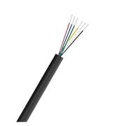 Cable de Audio for Altavoz 5m, 2/3/4/5/6/7/8 Conductor, eléctrico Redondo Flexible for automóvil, for Altavoces Ligeros(6 Core-Black 5m,18 AWG)