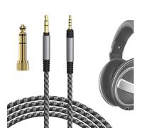 Cable de audio Geekria compatible con Sennheiser HD 620S/599/599SE/598/598SE/598SR/560S/400PRO/579/569/550/505, de 3,5 mm a 2,5 mm de nailon trenzado (10 pies / 3 m)
