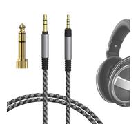 Cable de audio Geekria compatible con Sennheiser HD 620S/599SE/598/598SE/560S/400PRO/579/569/550/505, de 1/8" (3,5 mm) a 2,5 mm, cable de repuesto trenzado de nailon (4 ft / 1,2 m)