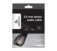 Cable de audio Gembird CCAP-444-1M 3,5mm macho-macho 1 metro negro resistente