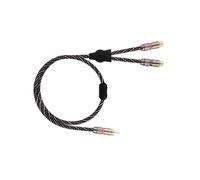Cable De Audio HIFI A 2 RCA 6N OFC For Subwoofer, Y 1 Macho A Machos For Altavoz, DVD, TV, Amplificador For Conexión(RCA(M) TO 2RCA(F),1m)