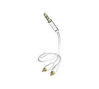 Cable de audio - Inakustik - 0031000075 - 2x Cinch-RCA macho - 1x Jack de 3.5 mm - 0.75 m blanco