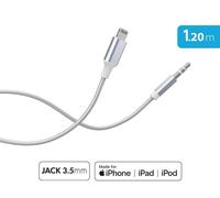 Cable de audio Lightning/Jack 3,5 mm M/M reforzado 1,2 m