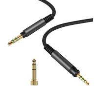 Cable de audio Linkidea para auriculares Sennheiser HD 620S/599/598SR/579/569/560S/559/558/550/505/400 PRO, 2,5 mm a 3,5 mm, cable AUX de repuesto (9,8 ft / 3 m)