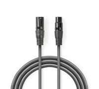 Cable de audio Nedis COTG15010GY150 XLR 3 pines balanceado 15 m gris
