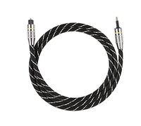 Cable de audio óptico digital para Toslink, Home Cinema Fibra óptica Toslink a miniclavija de 3,5 mm con conectores metálicos y cubierta de PVC antitracción (1 m)