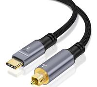 Cable de audio óptico USB C a Toslink, 6 pies, unidireccional, puerto USB C a SPDIF, cable de audio estéreo óptico digital macho para smartphone, tableta, laptop, TV/barra de sonido, Sony PS5