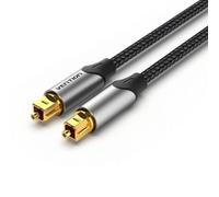 Cable de Audio Óptico Vention BAVHF 1m Toslink Macho Aluminio Gris