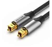 Cable de Audio óptico Vention BAVHH 2m Gris Fibra óptica Toslink Macho Nylon Aluminio