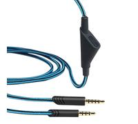 Cable de audio para auriculares gaming, función de control de volumen con botón de silencio, compatible con auriculares Astro A10A40A40TR, cable