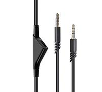 Cable de Audio para Auriculares para Juegos Cable de Extensión para Auriculares con Sonido Claro Control de Volumen Estéreo 3D para Astro A10 A40 A30, Funda de PVC de 2 M