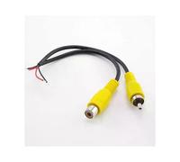 Cable de audio RCA hembra/macho para coche de 15 cm, conector de vídeo estéreo AV de un solo cabezal,
