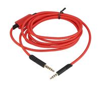 Cable de audio rojo para auriculares gaming compatible con Logitech ASTRO A10, A40 y A40 TR, cable de repuesto para auriculares con cont