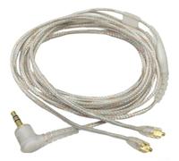 Cable de audio transparente para auriculares Shure SE535, SE215 y UE900 - Cable de repuesto intercambiable desmontable con cable de cobre libre de oxígeno, blanco (SE535)