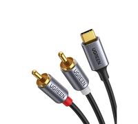 Cable de audio Ugreen USB-C (macho) - 2RCA (macho), 1,5 m - Gris