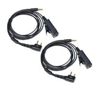 Cable de audio universal 2 pin a 3,5 mm con PTT | compatible con Midland G7 Pro G8 G9 Pro M24 M24 Plus M48 M99 G6 XT G7 XTR