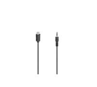 Cable de audio - USB-C - Jack macho estéreo de 3,5 mm - 0,75 m - Negro - Analógico
