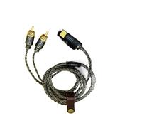 Cable De Audio USB-C Tipo C 3,5 Mm A 2 RCA, Chapado En Plata, Compatible Con Xiaomi, PC, Amplificador Teléfono Móvil, Interconexión A For Conexión Datos(1m)