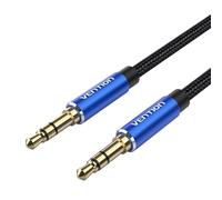 Cable de audio Vention BAWLF Jack 3.5 mm macho a macho, 1m, azul, trenzado algodón