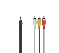 Cable de audio/vídeo, conector macho de 3,5 mm 4 polos - 3 enchufes RCA macho...