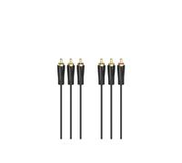 Cable de audio/vídeo - HAMA - 3 conectores RCA macho - dorado - 1,5 m