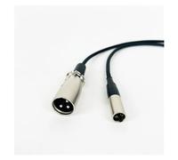 Cable de Audio XLR 3 pines macho a hembra, línea cobre blindado con lámina aluminio for cámaras micrófono(3P XLR M Mini XLR M,1.5m)