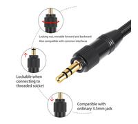 Cable de audio XLR a 3,5 mm, micrófono, cable analógico balanceado con bloqueo para ordenador, teléfono, altavoz, amplificador, 300 cm