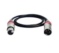 Cable de Audio XLR Macho-Hembra de 3 Pines Chapado en Oro de 1 metro/2M/3M/5M/10M - Núcleo de Cobre Puro de 3X0,75 mm² (3X18AWG) for Uso Profesional(Red Ring,1M)