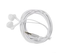 Cable de auriculares con cable de 3 metros con graves claros y diseño ergonómico sobre la oreja para teléfonos móviles y escuchar música (blanco)