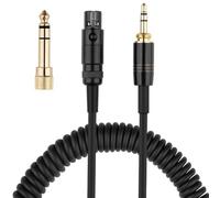Cable de auriculares de resorte para K240 K141 K271 K702 K712 con conector Mini Xlr de 1,5 m, cable en espiral negro para monitoreo de estudio y configuración de escucha audiófila, pieza de repuesto