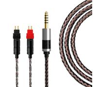 Cable de auriculares equilibrado de 4,4 mm Gen 2 compatible con Sennheiser HD600, HD 660S2, HD 660 S, HD 650, HD6XX, HD58X / 5N OCC, cable trenzado chapado en plata para reproductor de música WM1A,