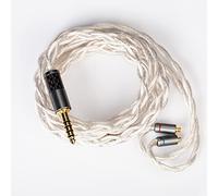 Cable de auriculares MMCX de 4 núcleos KBEAR [Inspiration -S] Cable mejorado para monitor de oído, cable chapado en plata de cristal Singel con enchufe de 4,4 mm, apto para Sennheiser IE 300 IER-Z1R OH1S SE215 (MMCX, 4.4 plateado)