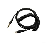 Cable de auriculares tipo C a 3,5 mm, cable de audio de resorte de 2 m con conector chapado en oro para monitor Marshall Major IV III II