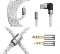 Cable de auriculares tipo C a 3,5 mm para audiófilo de 1,2 m | Versatilidad 3 en 1, conectores tipo C de 4,4 mm y 3,5 mm, se adapta a equipos audiófilos, escucha casual