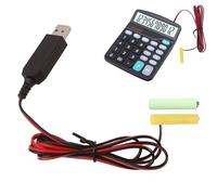 Cable de batería AA - Convertidor USB, adaptador de energía recargable | de reducción de voltaje eficiente de 5 V a 3 V, juego de cable de carga portátil de doble conector para luces LED