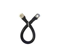 Cable de batería de 0 AWG, 50mm², 20cm con terminales, conector M8/M10 de Cable de silicona for inversor de coche, aplicación Solar de alta corriente(0AWG BLACK,M8 - M8)