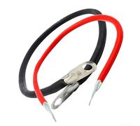 Cable de batería de 50 cm, 100 A, 16 mm², cable de cobre para inversor de coche y audio para sistema con color rojo y negro, paquete de 2 unidades para conexión de alimentación resistente