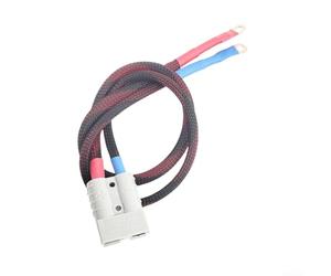 Cable de batería de bicicleta eléctrica de 50 a 8 AWG con terminales de junta tórica para motocicleta eléctrica, cable de gel de sílice, longitud de 500 mm, rojo y negro (500 mm)