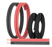 Cable de batería de calibre 6 OFC, cable de soldadura de cobre puro rojo y negro de 5 pies para aplicaciones automotrices, solares, marinas, generadores