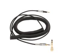 Cable de bayoneta en espiral Crystal Clear Calls para Sennheiser, diseño de resorte, cable estéreo HiFi con cancelación de ruido, audio de banda