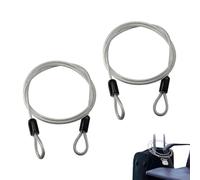 Cable de bloqueo de bicicleta - 2 cadenas de seguridad de acero de doble bucle ligeras de 79 pulgadas, bloqueo de alambre antirrobo duradero para scooter, bicicleta, maleta, candados, viajes al aire