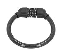 Cable de Bloqueo de Bicicleta de 4 Dígitos de Alta Seguridad, Cerraduras de Cable de Bicicleta Impermeables y a Prueba de Polvo para Ciclismo (BLACK)