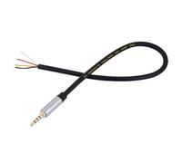 Cable de cable desnudo de 3,5 mm macho TRRS de 4 polos extremo abierto para reparación de altavoces estéreo 30 cm/11,81 pulgadas estéreo