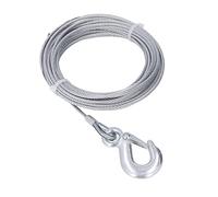 Cable de cabrestante de acero inoxidable, cortable, 2000 Lbs, fuerza segura, 4 mm x 12 m, cable de cabrestante, superficie lisa, inoxidable, para electricidad doméstica