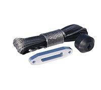 Cable de cabrestante sintético de 50 pies, línea de remolque resistente con guía y tope para vehículos todoterreno, ideal para remolques y recuperación