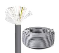Cable de Cadena de Arrastre de Alta Flexibilidad 20AWG 10/12/16/20/24/25/30C, Cubierta De PVC Resistente Al Aceite, Cable de Control Flexible Continuo de 300/300 V for Máquinas CNC(100 ft,24C)
