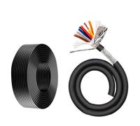 Cable De Cadena Portacables TRVVP De Alta Flexibilidad, 8C/10C, Con Aislamiento De PVC Y Blindaje De Aluminio Y Trenza De Cobre, Cubierta Exterior De PVC Híbrido For Impresoras 3D(25ft,0.30mm²-8C)
