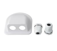 Cable de caja para panel de ojales para entrada, solar repelente al agua, estantes y montajes, ABS resistente a los rayos UV, unión de doble agujero para caravana, cubierta de barco y energía